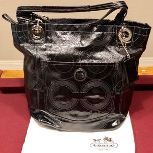 Coach signature Paten leather